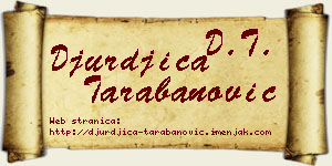 Đurđica Tarabanović vizit kartica